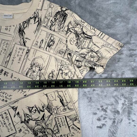 Vintage Bakuman Weekly Jump Cream AOP Anime Manga Contest Graphic T-shirt S-M - Picture 7 of 8